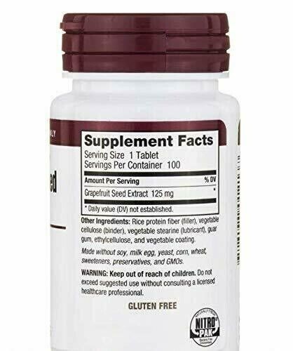 Nutribiotic – Grapefruit Seed Extract Tablets, 125 mg – 100 tablets EXP 02/28/28