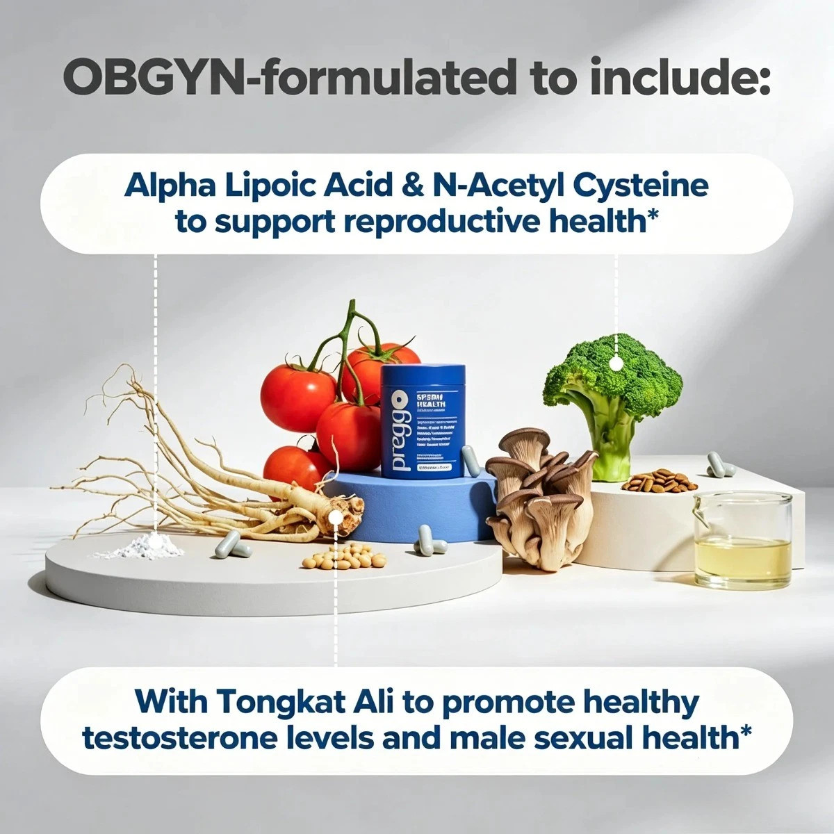 3 Pack PREGGO O-Positive Sperm Health Boost Capsules – 180 Count For Men
