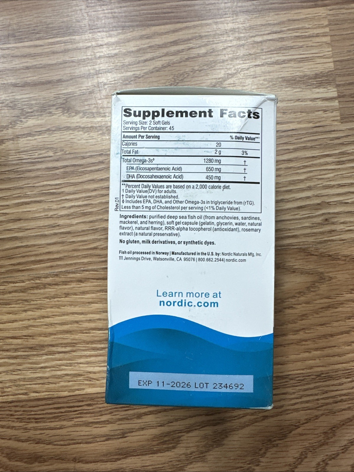Nordic Naturals Ultimate Omega 1280mg 90 Softgels Lemon Fish Oil
