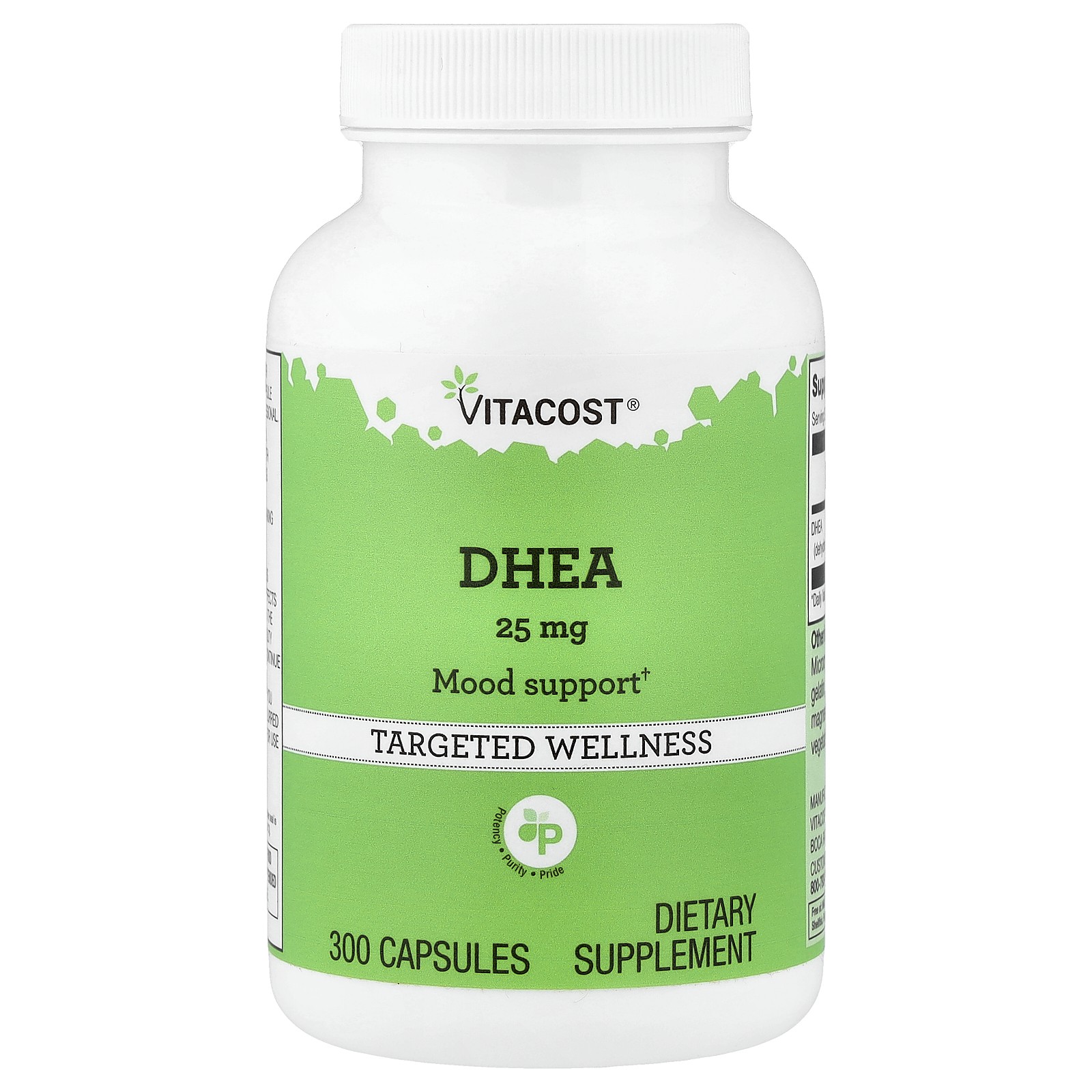 DHEA, 25 mg, 300 Capsules