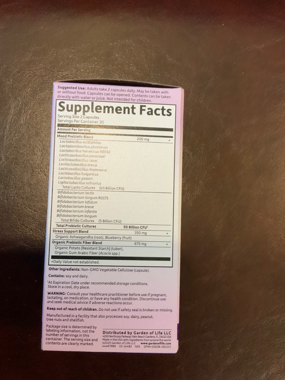 Garden of Life Dr. Formulated Probiotics Mood plus – 50 billion – 60 Caps 11/27