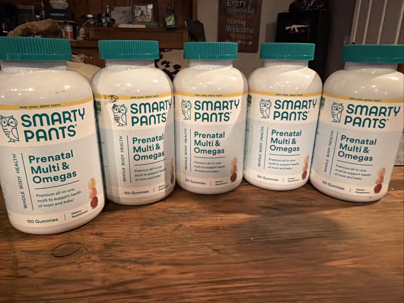 5pack Smarty Pants Prenatal Formula 120ct Prenatal Multi & Omegas, gummies 10/26