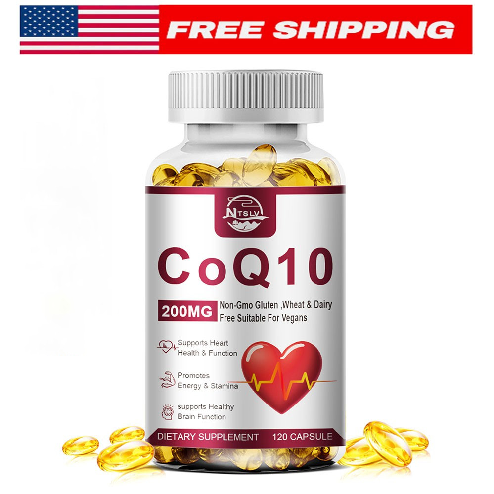 CoQ10 200mg Softgels, Dietary Supplement for Heart Health Support, 120 capsules