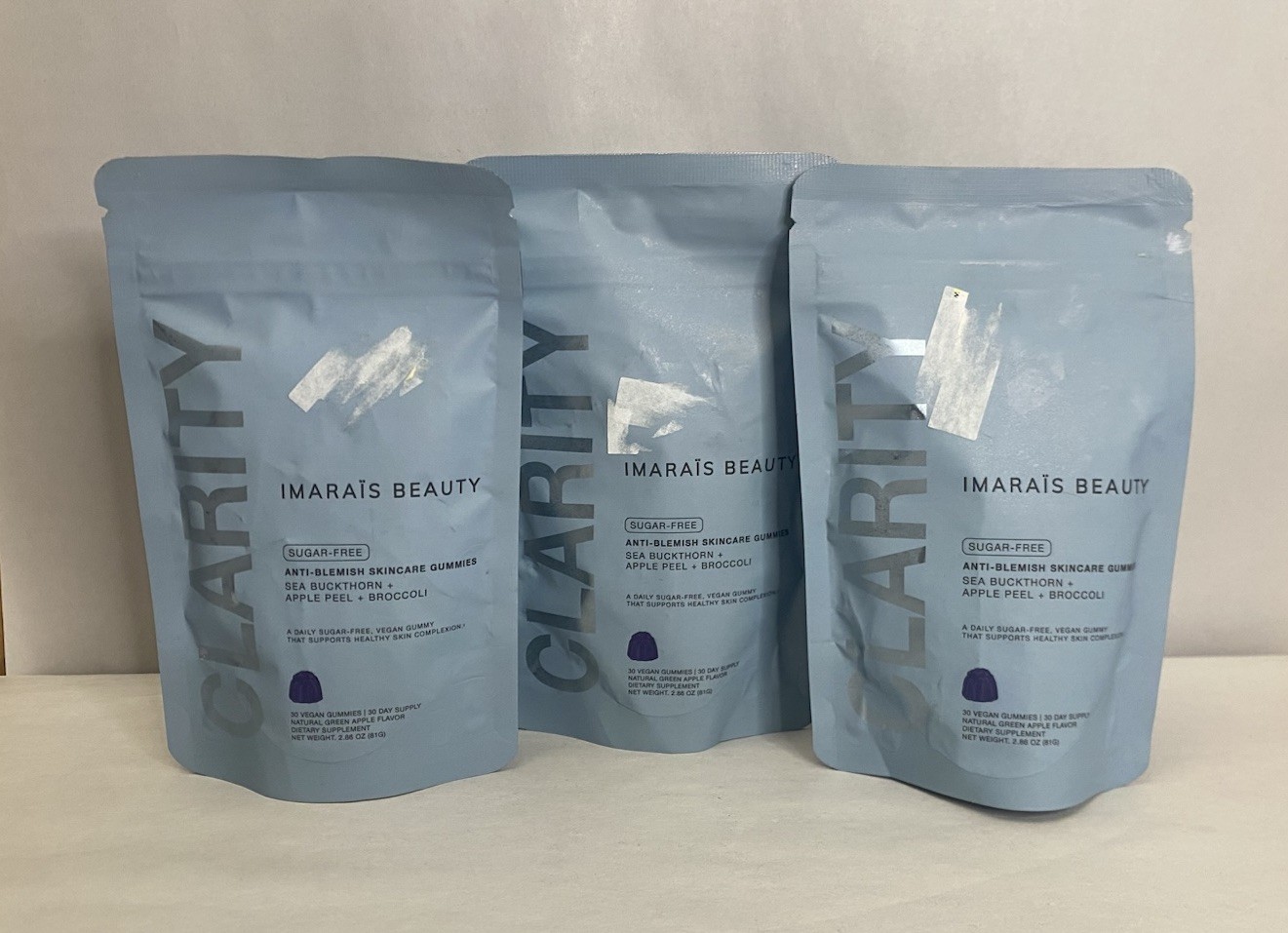 3 Pack, Imarais Beauty Clarity Anti Blemish Skincare Gummies, 30ct, EXP 11/26