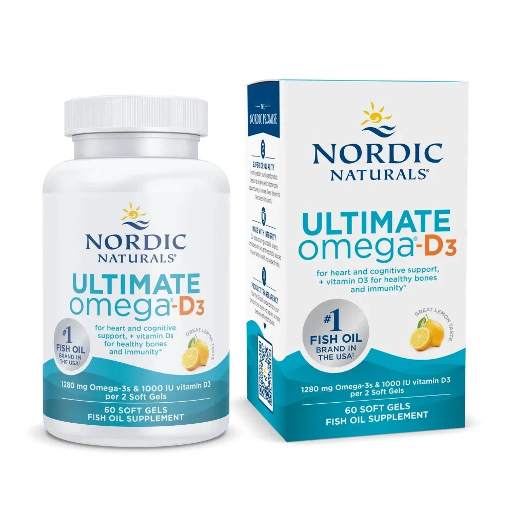 Ultimate Omega D3 – Heart, Brain & Immune Health, Lemon, 60 Ct