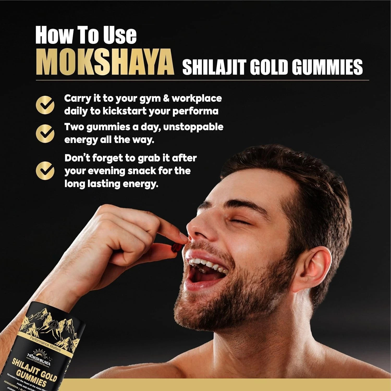 Himalayan Shilajit Gummies 85+ Minerals Individually Wrapped Gummies