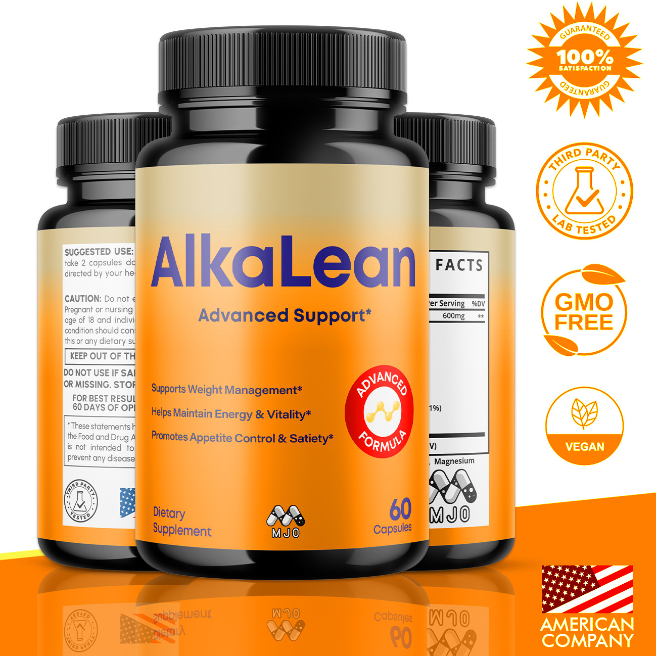(2 Pack) Alkalean Advanced Weight Management Support Supplement 120 Capsules