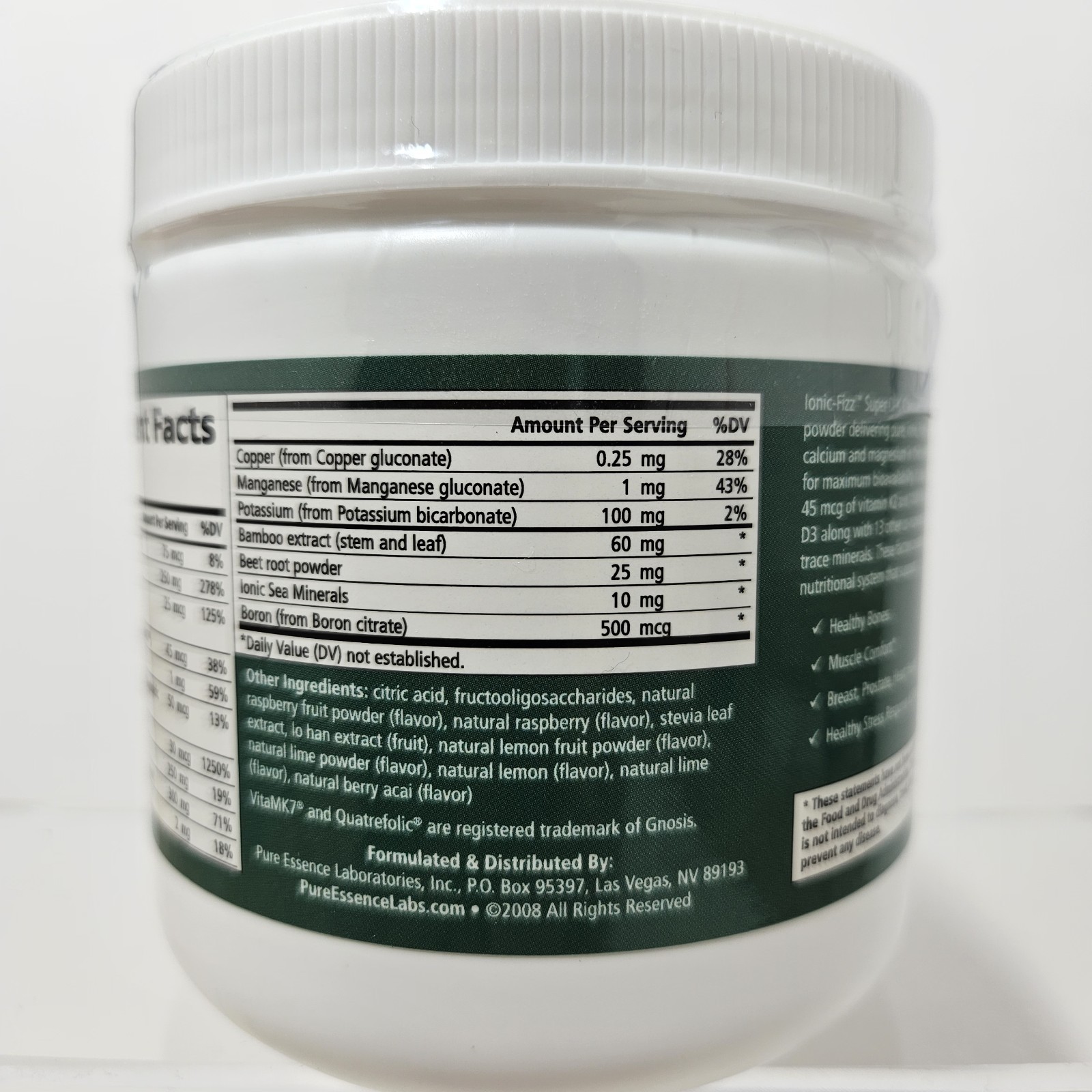 lonic-Fizz Super D-K Calcium Plus Raspberry Lemonade 7.41 oz (210 g) Exp 08/27