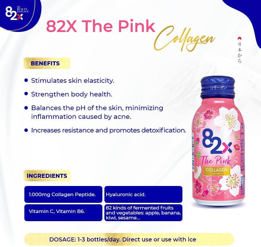 The Pink Collagen #1 Liquid Marine Collagen Drink Marine Collagen Peptides
