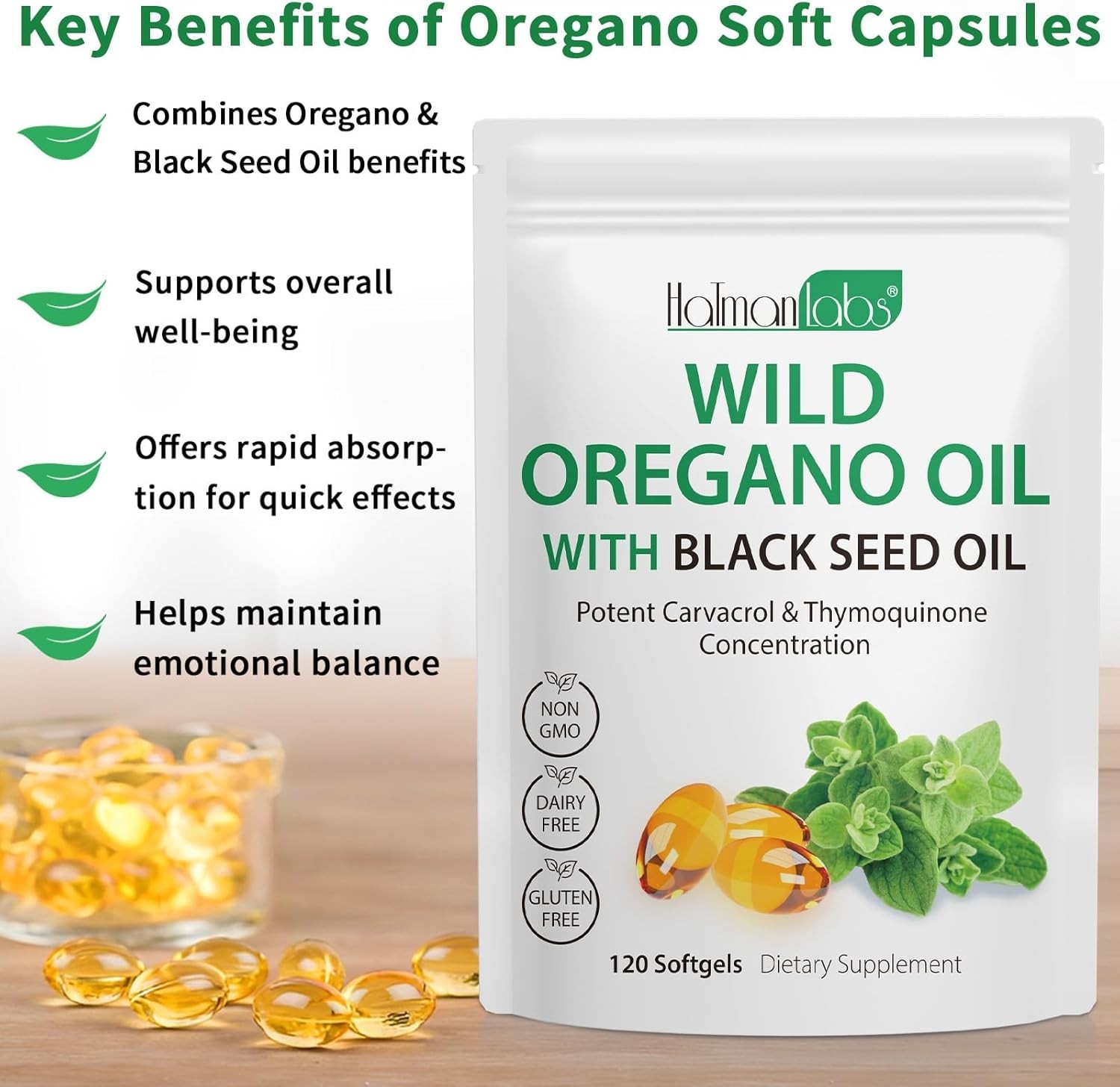(2 Pack) Resilia Oil Of Oregano With Black Seed Oil 6,000MG NEW USA STOCK Free