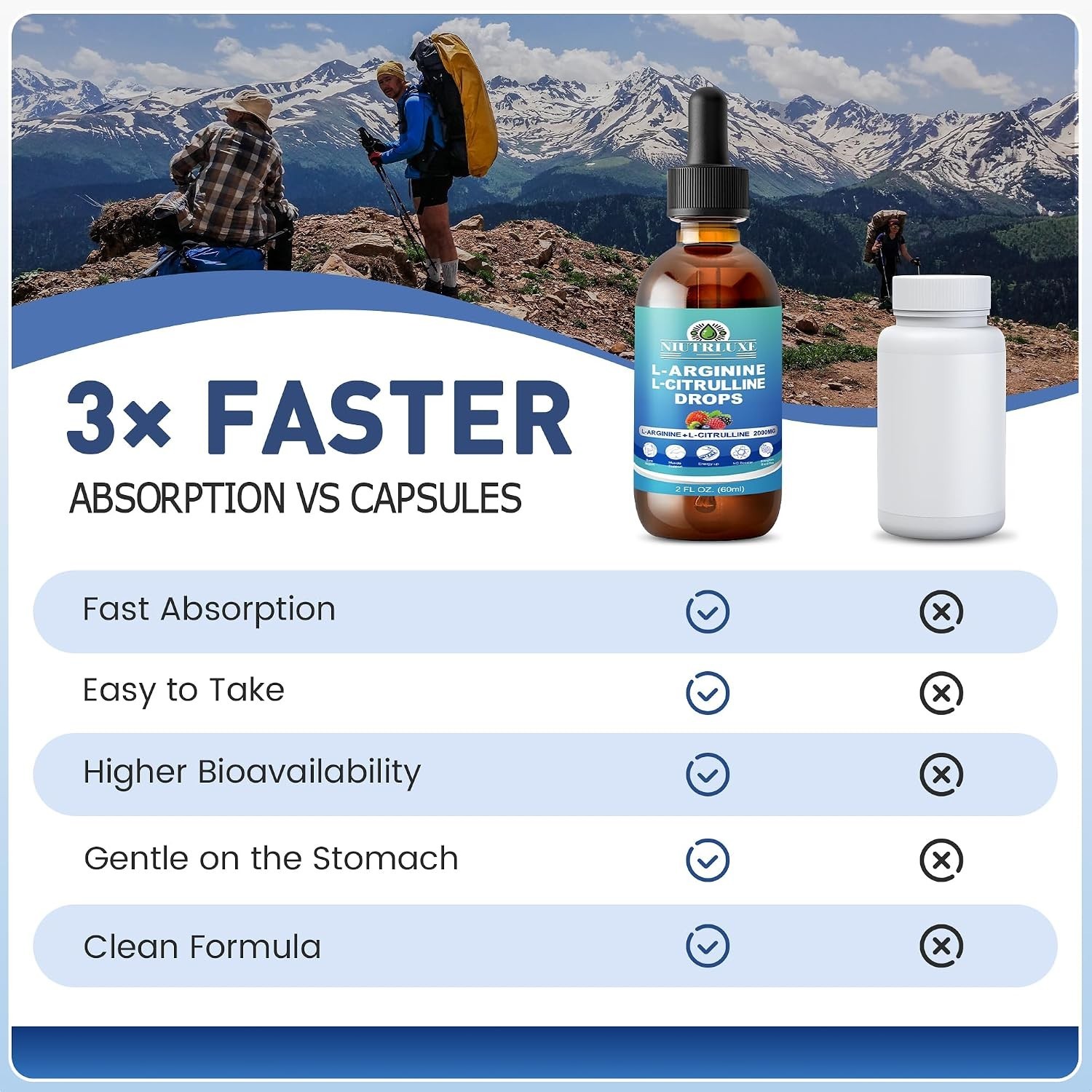 L-Citrulline L-Arginine Drops Liquid for Men with Boron and Zinc, Sublingual …