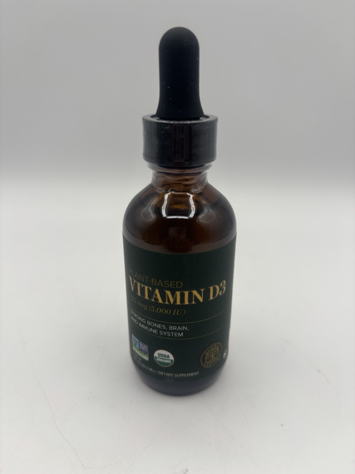 Organic Vitamin D3 5000IU Joint Support Liquid Supplement with Lichen – 2 Fl Oz