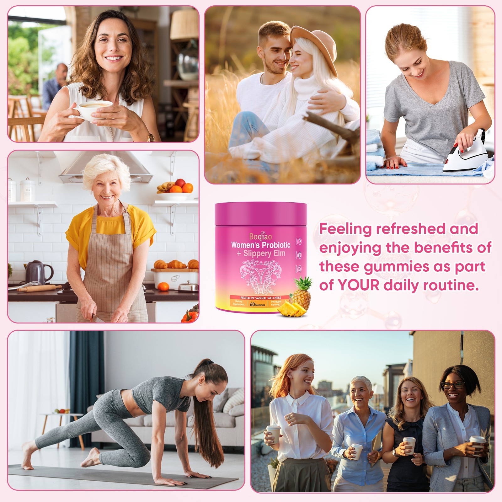 pH Balance Probiotic Gummies for Women – Pineapple Flavor