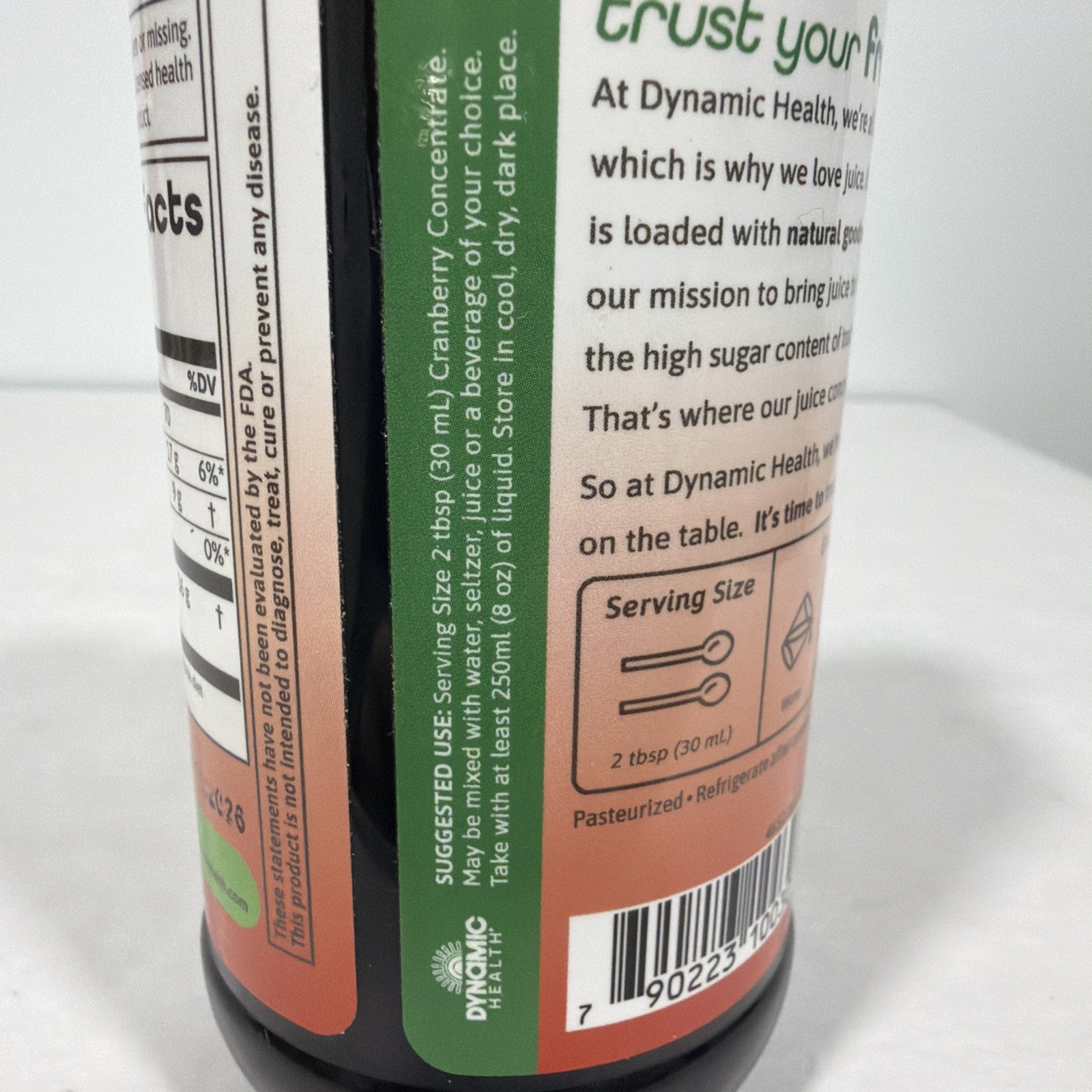 Dynamic Health Cranberry Concentrate – 8 fl oz, Many Health Benefits, exp 11/26