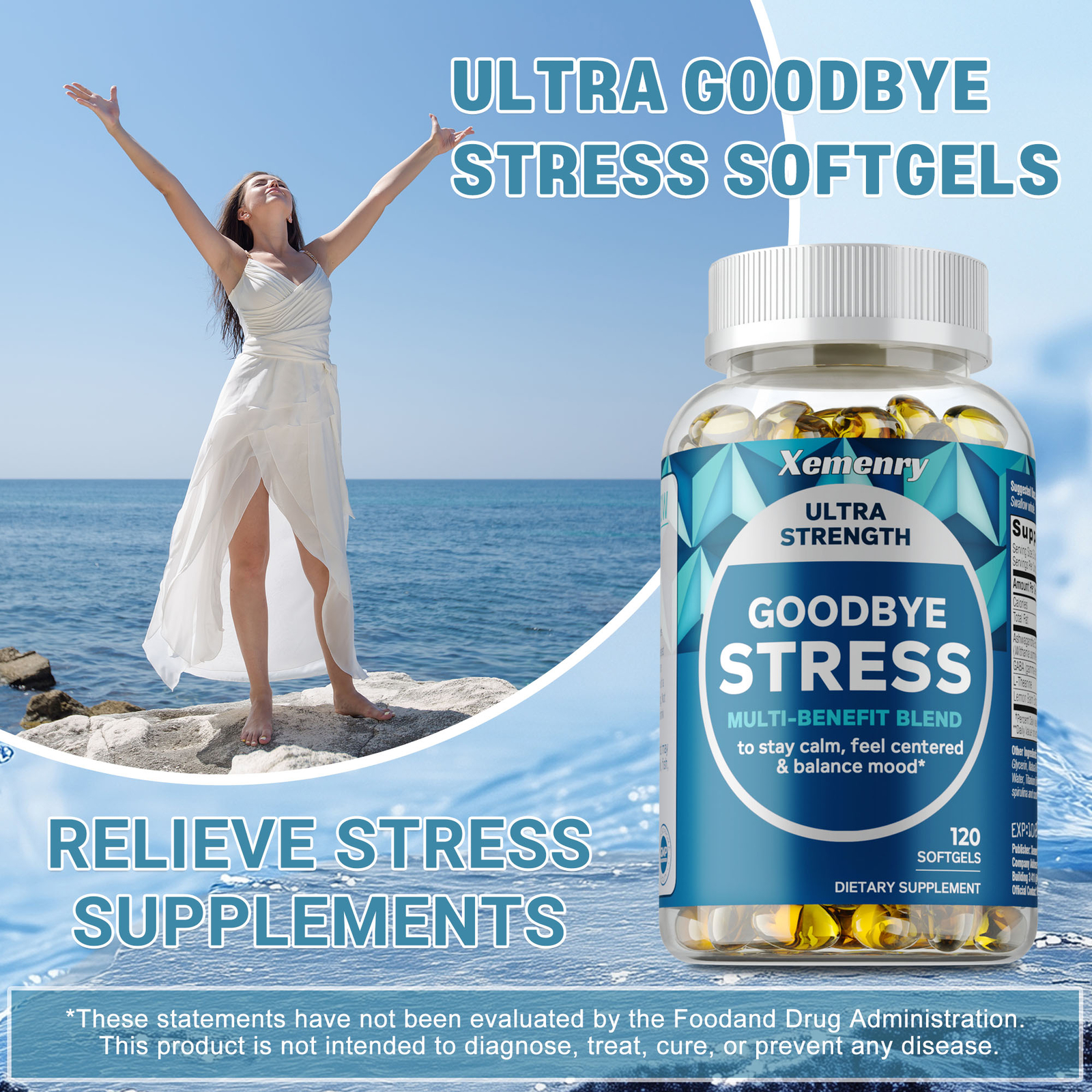 Goodbye Stress – Improved Sleep, Stress Relief, Promotes Relaxation – L-Theanine
