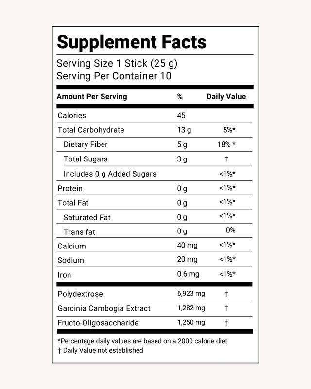 Bowel 10 Jelly Movement Sticks – Fiber + Garcinia Cambogia Coleology Foodology