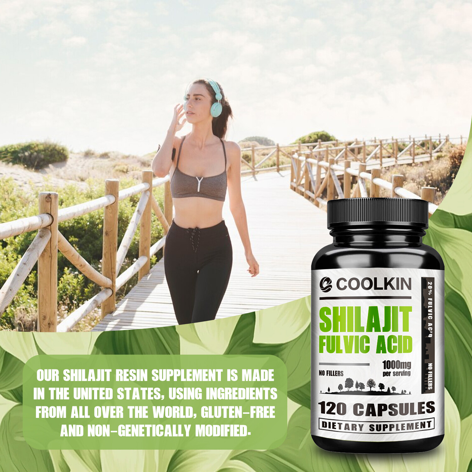 Shilajit Fulvic Acid 1000mg – Antioxidant, Energy Support Improve Endurance