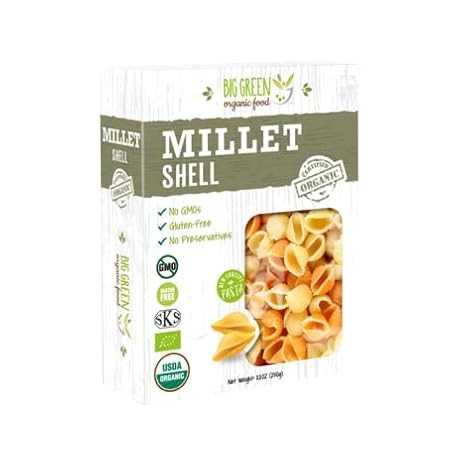 Organic Millet Shells – Gluten-Free, Non-GMO, Vegan Wheat/Rice Alternative 8.8oz