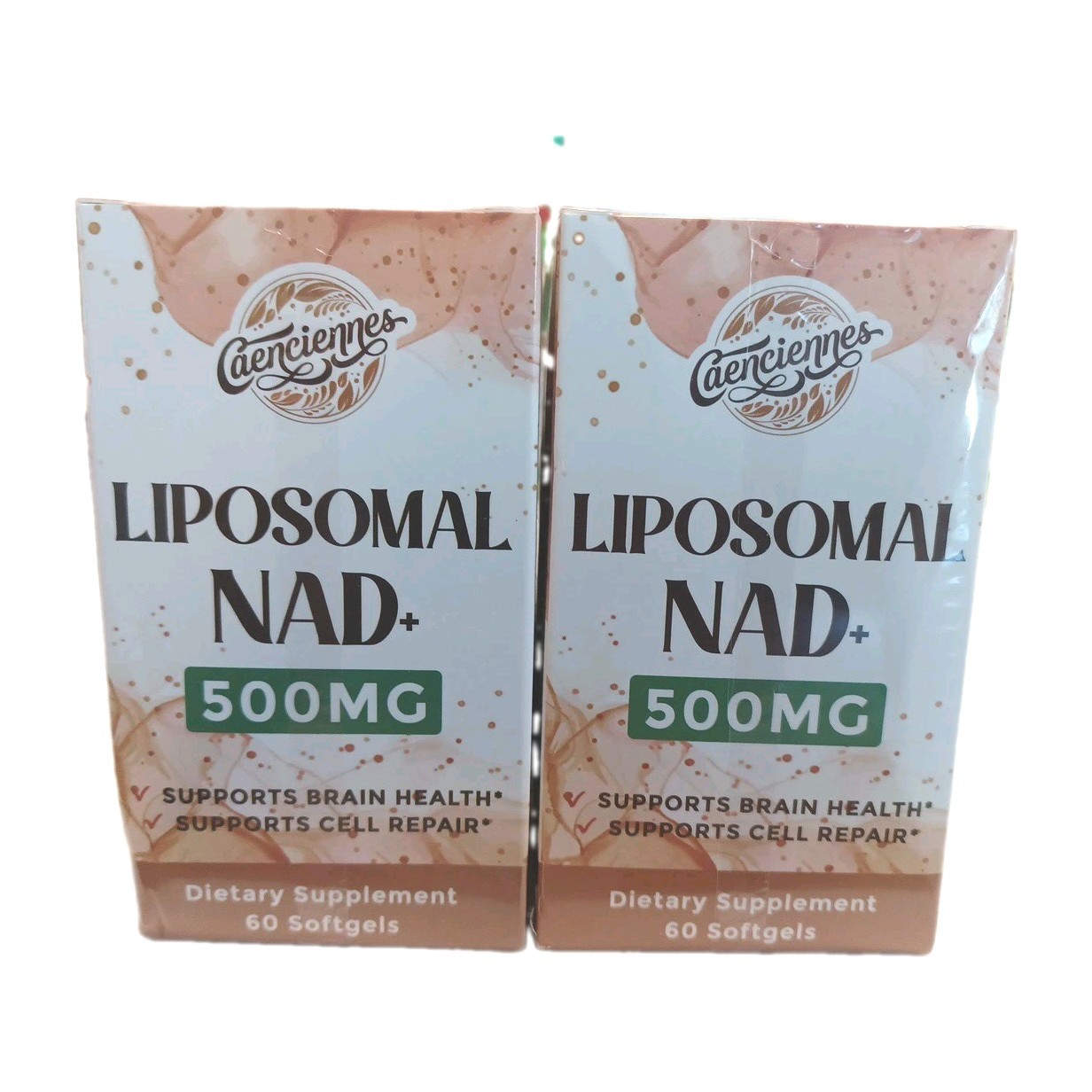 2 PACK Caenciennes Liposomal NAD+ 500 MG Supplement True NAD Plus 120 Cap 04/28