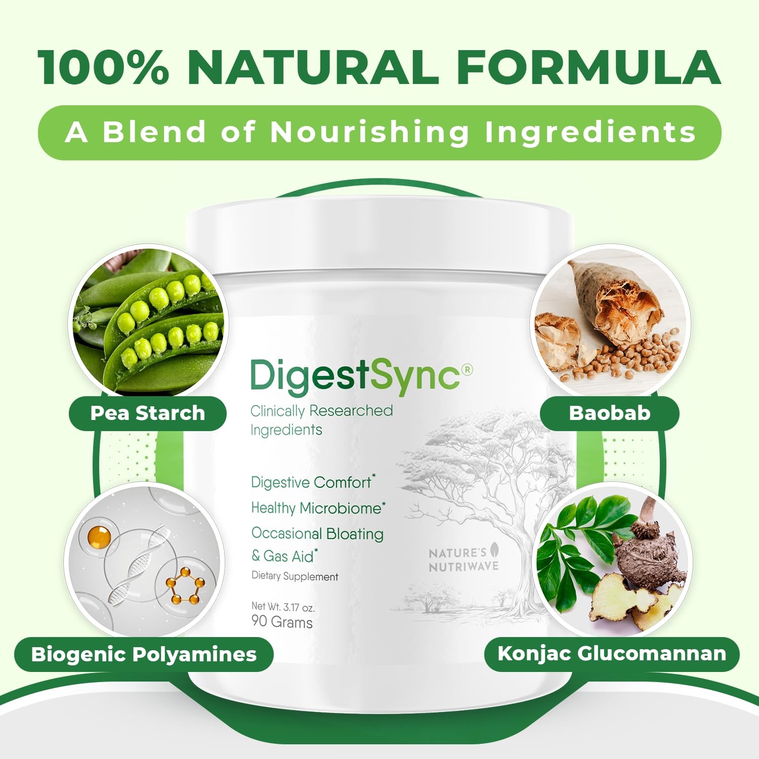 DigestSync Digestion Supplement for Gut Health – Natural Powder for Digestive