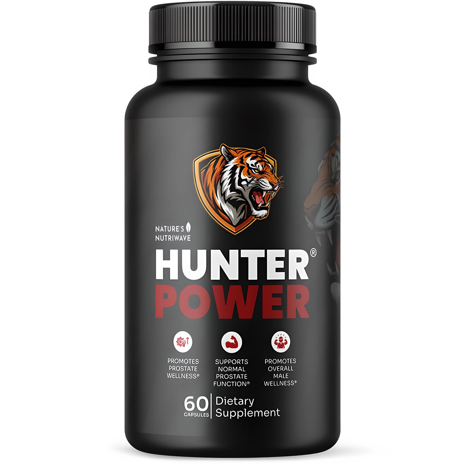 Nature’s NutriWave Hunter Power Supplement with Saw Palmetto, 60 Capsules