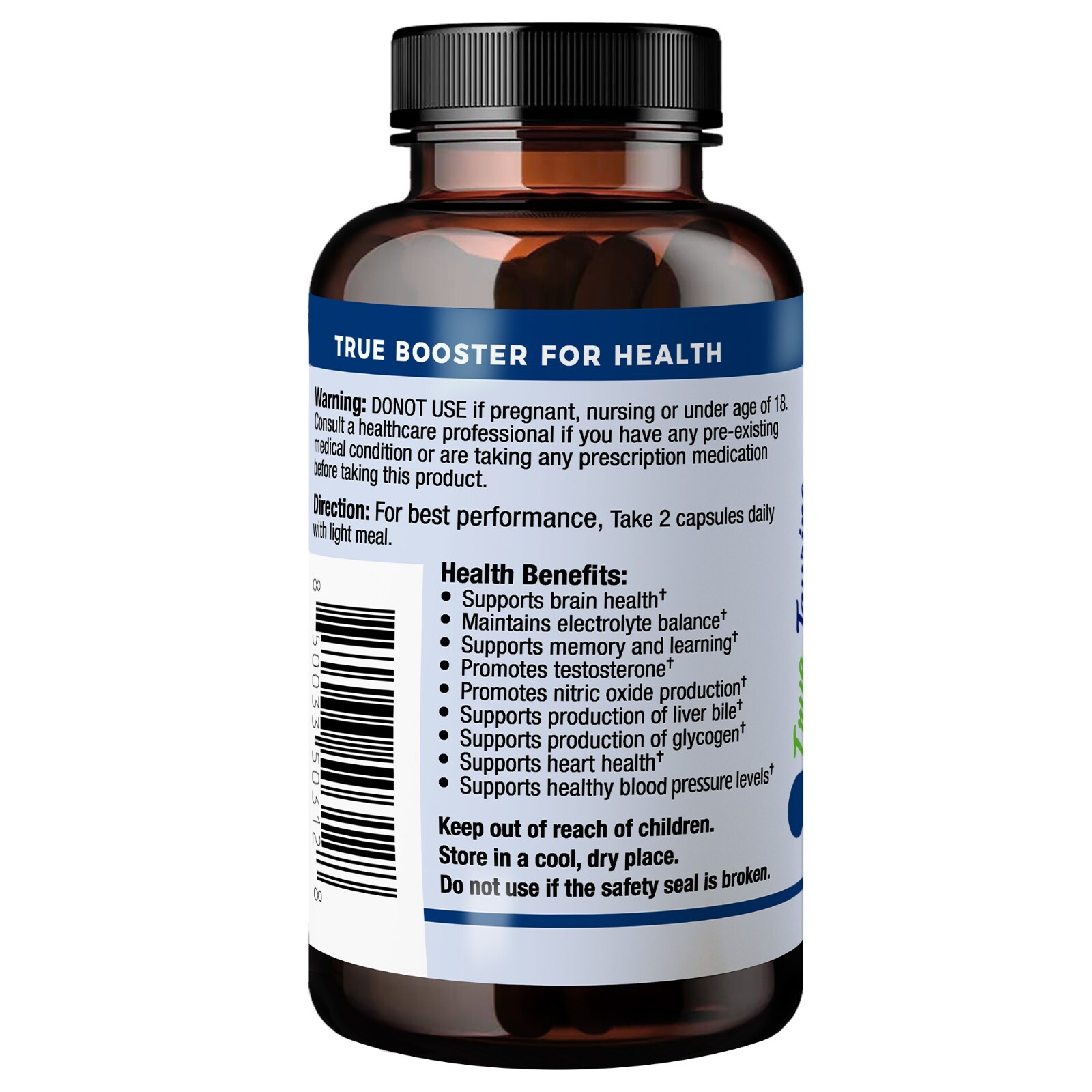 TrueMed Taurine 1000 Mg Supplement 60 Capsules