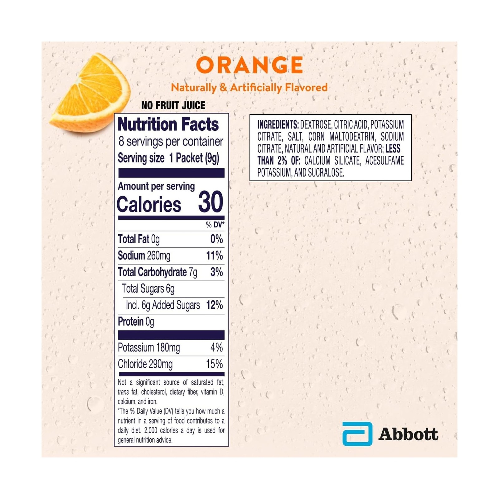 Pedialyte Electrolyte Powder, Hydration Drink for Kids & Adults, Orange, 100 …