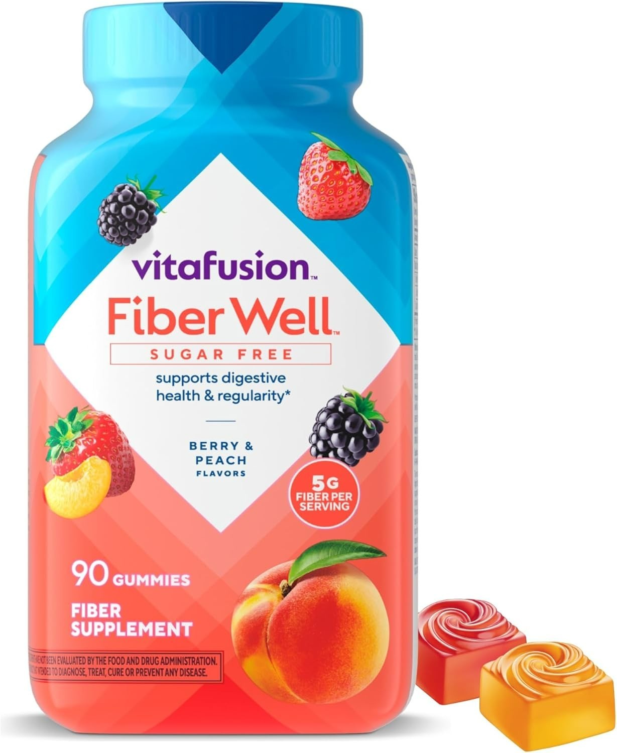 Fiber Well Gummy Vitamins, 90 Count Packaging May Vary