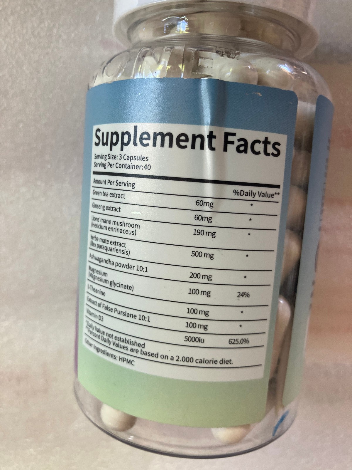 Zooone Super Yerba Mate Capsules Brain Lion’s Mane Gut Health Focus Memory Energ