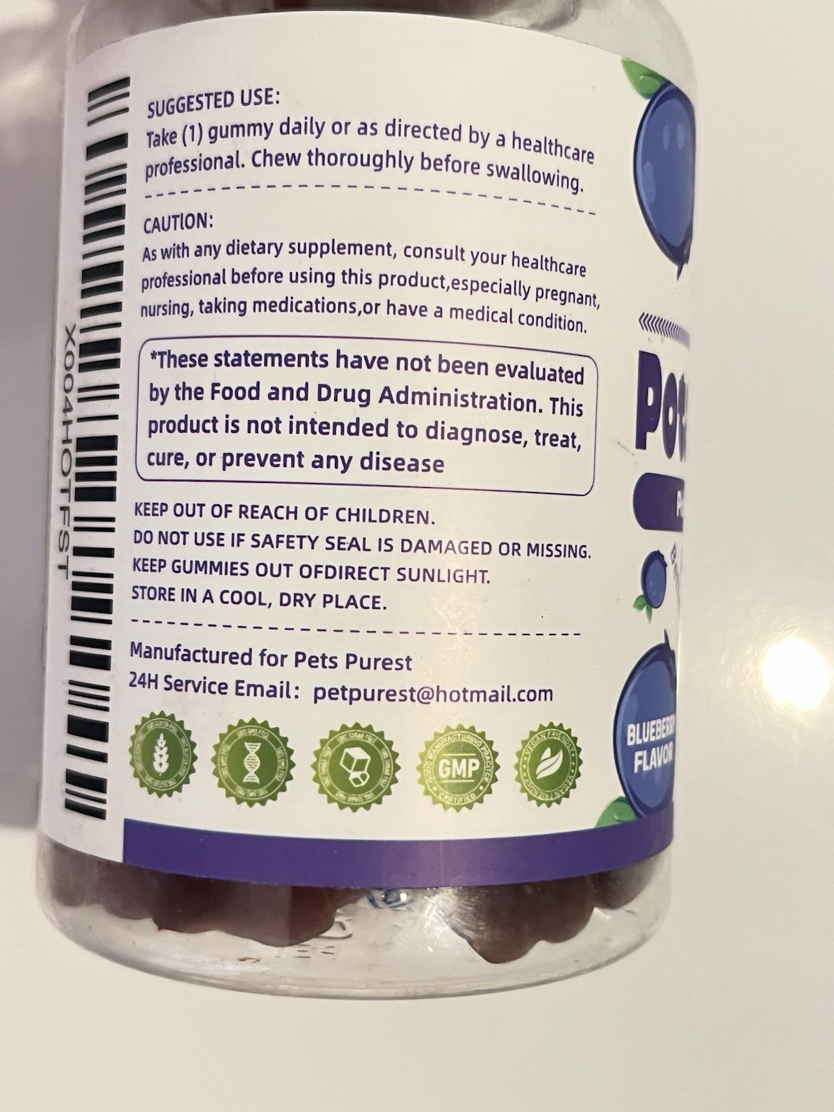 2 Pack ~ Pets Purest Potassium Magnesium Gummies Blueberry 120 Ct Total