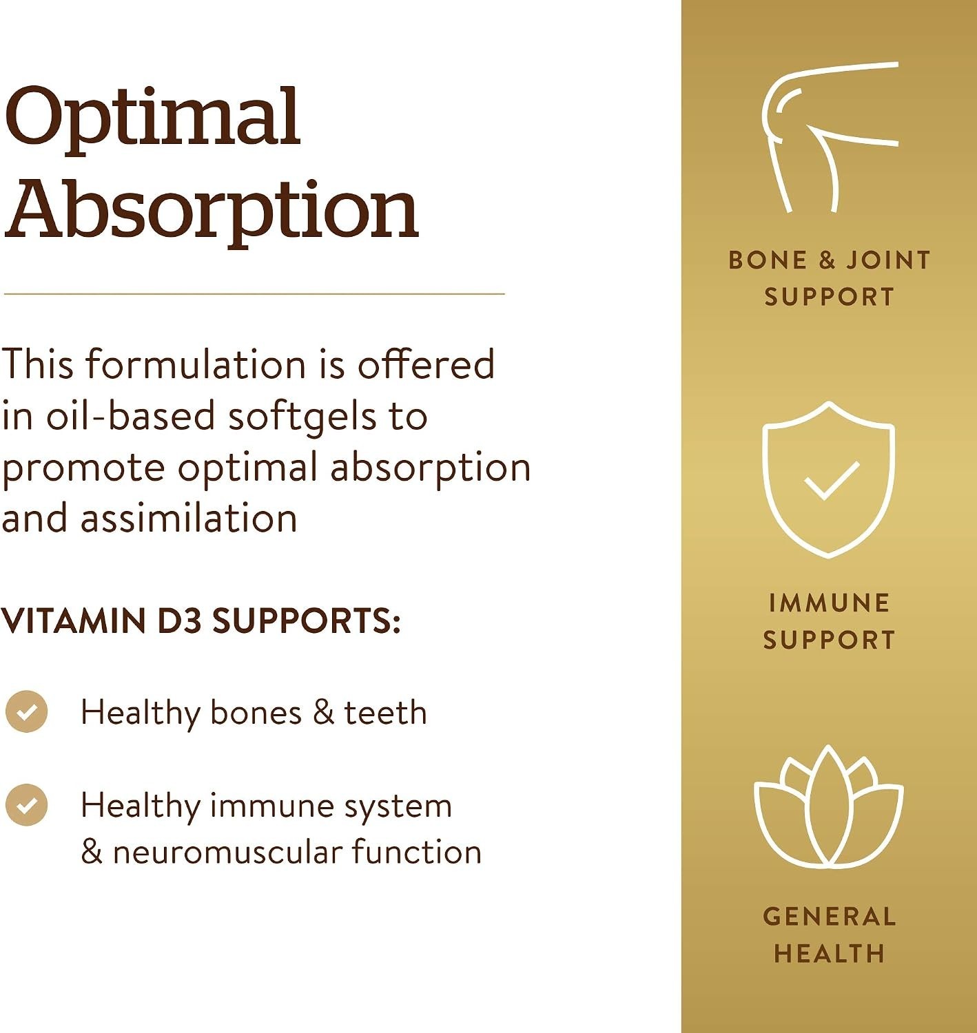 Solgar Vitamin D3 Cholecalciferol 125 mcg 5000 IU 100 Softgels