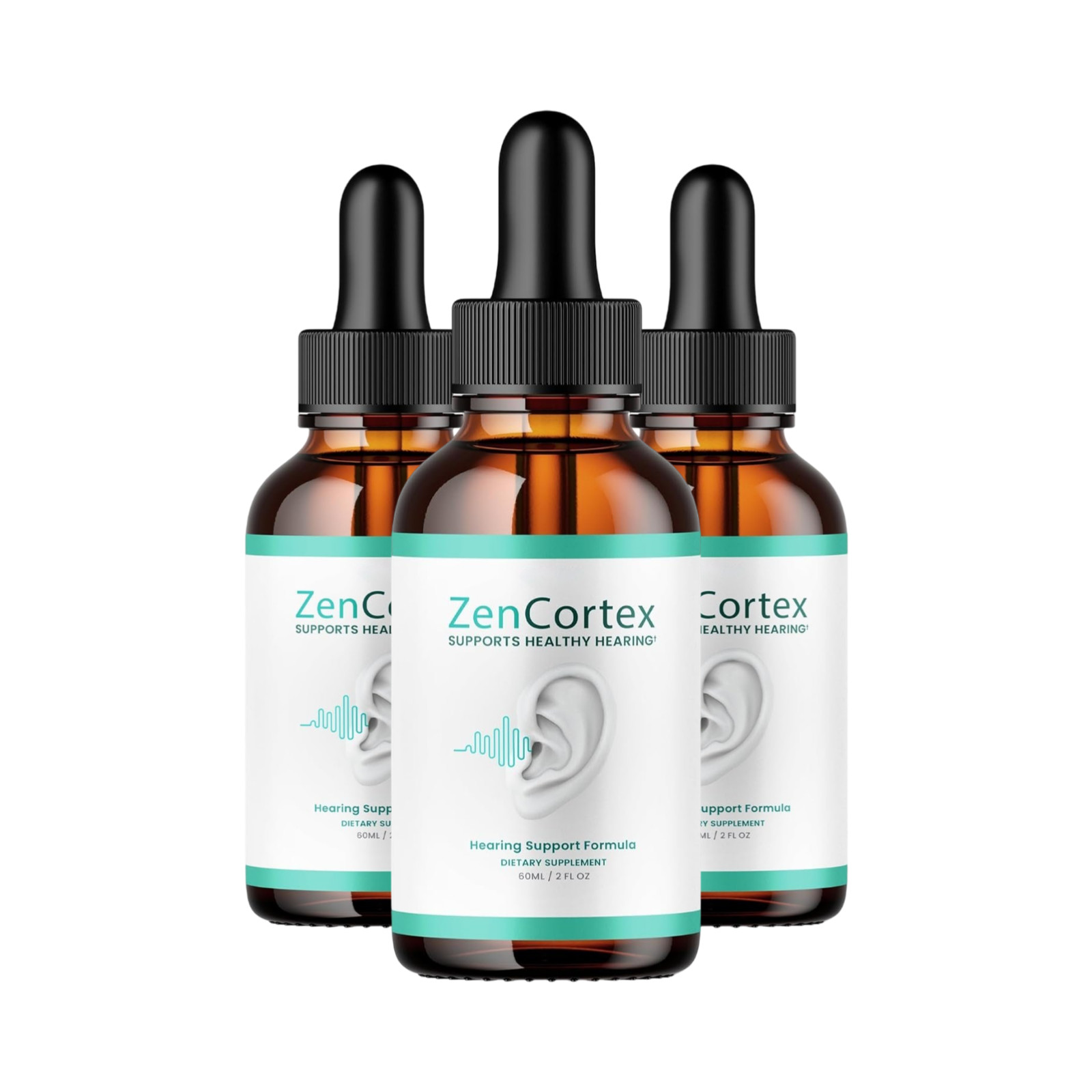 3-Pack Zen Cortex Oral Drops To Support Healthy Ears, ZenCortex Hearing