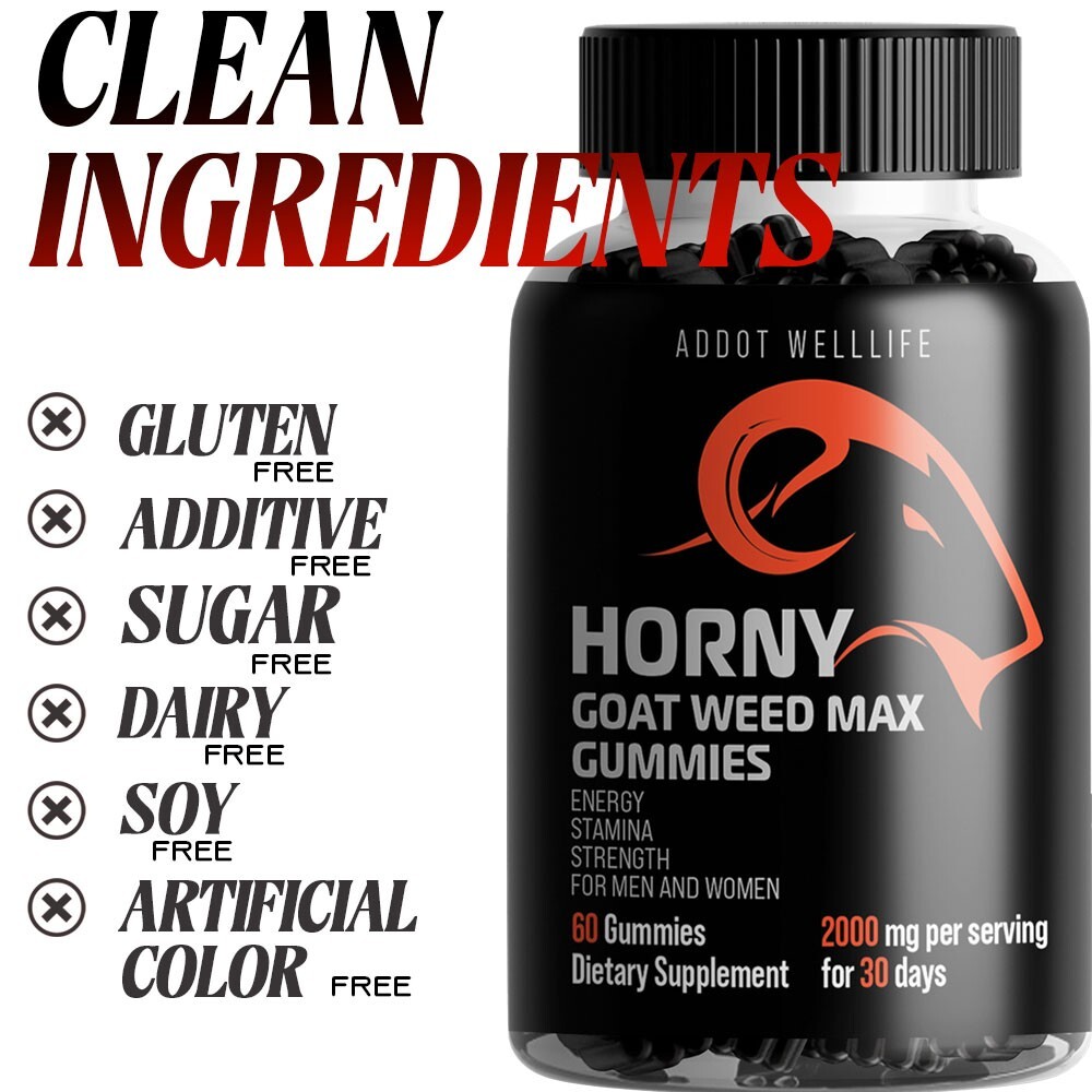 Horny Goat Weed Gummies with maca for Men – 60 gummies