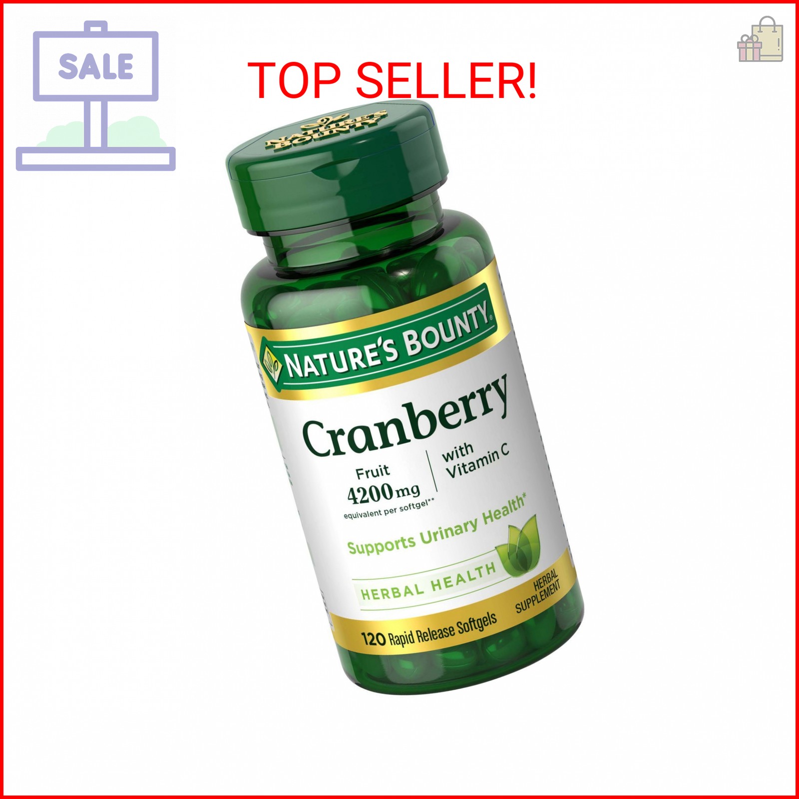 Nature’s Bounty Cranberry Pills for Women Urinary Tract Health, Cranberry Supple