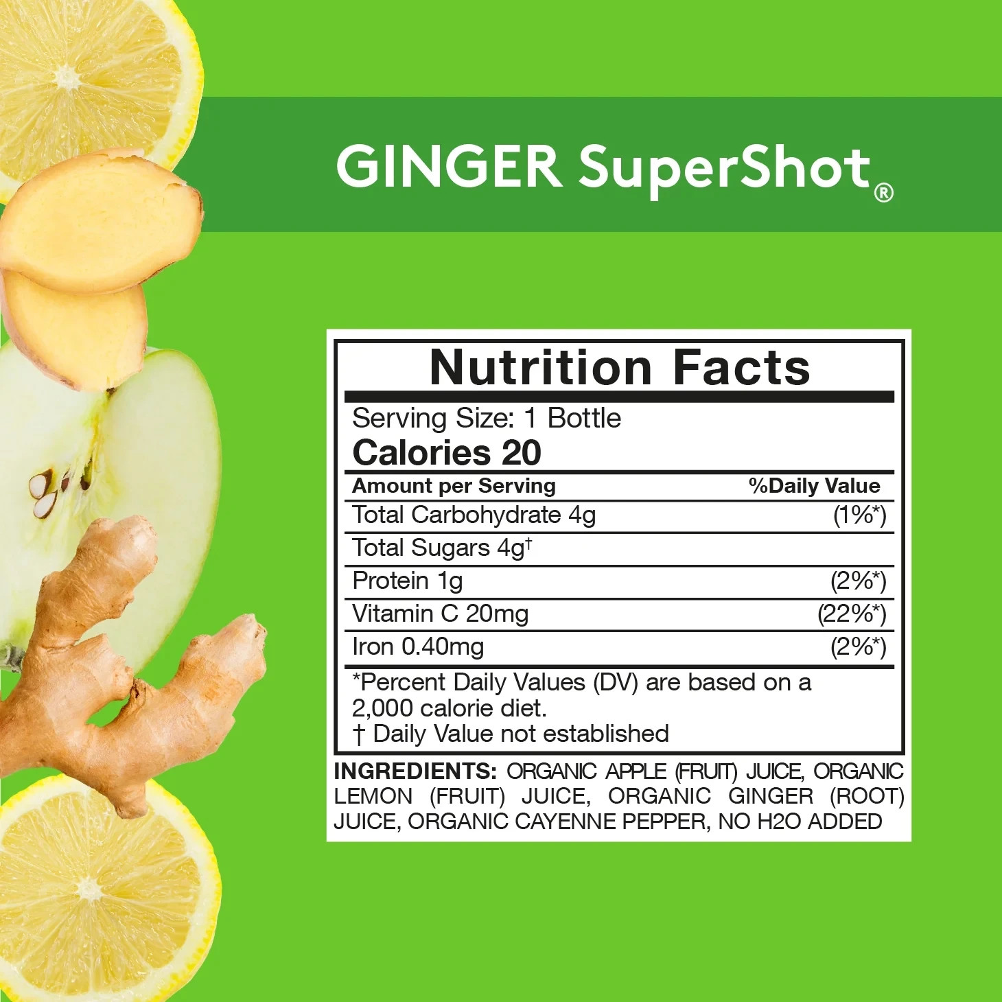 6 Pack Sol-ti Ginger SuperShot 2.1 fl oz Organic Cold Pressed Living Beverage