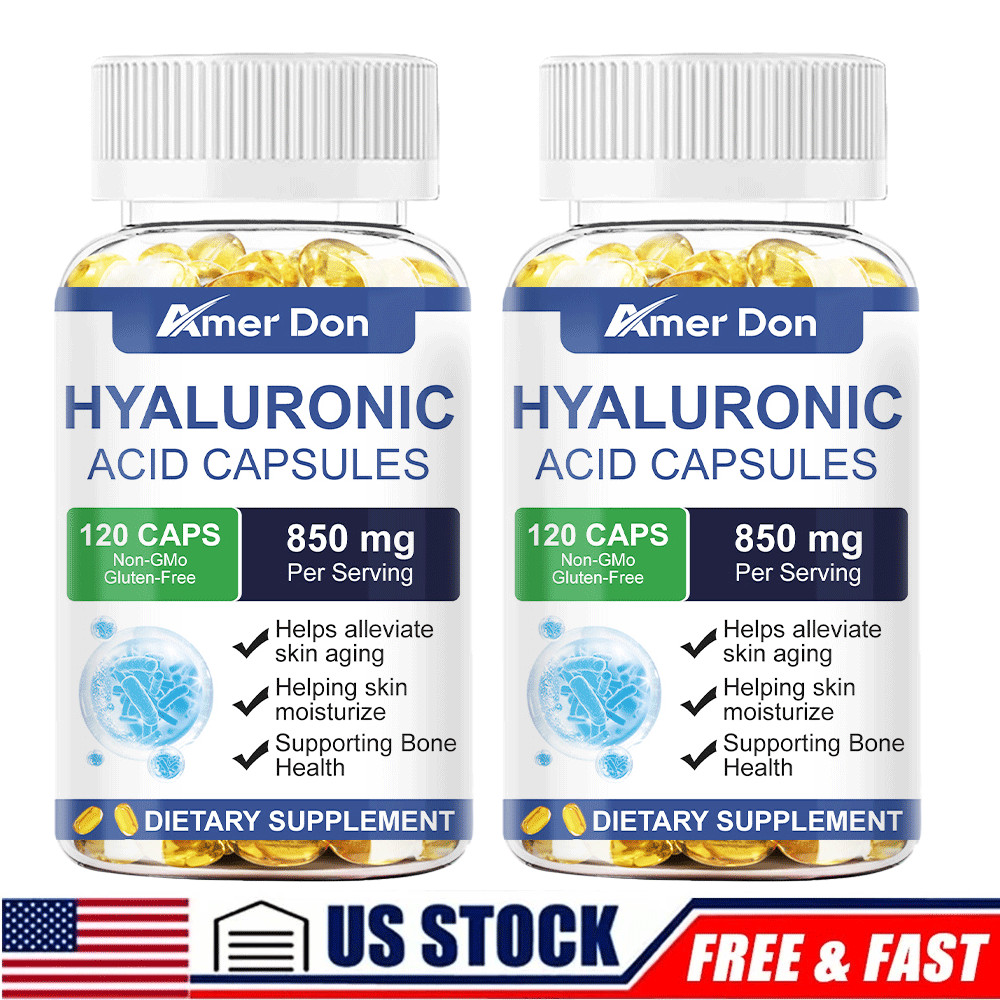 Hyaluronic Acid Anti Aging Hydrating Capsules Wrinkles Fine Lines Joint Health