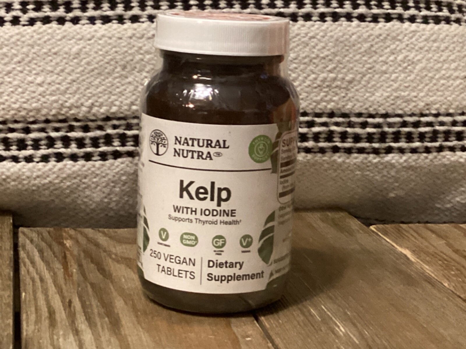 LARGER 250 Vegan Tablets Natural Nutra Kelp with Iodine Exp 12/24 Plz Read