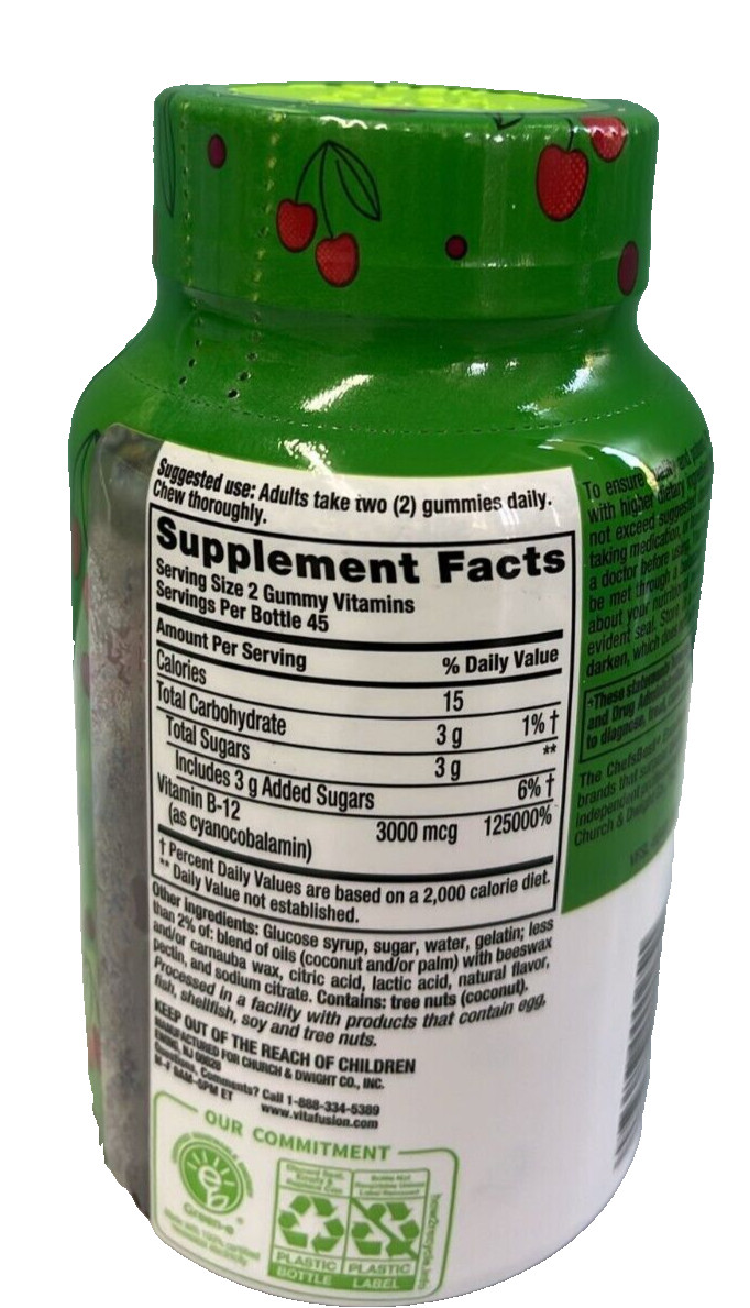 Vitafusion Extra Strength Vitamin B12 Vitamins/Energy Metabolism 90 GUMS EX03/26