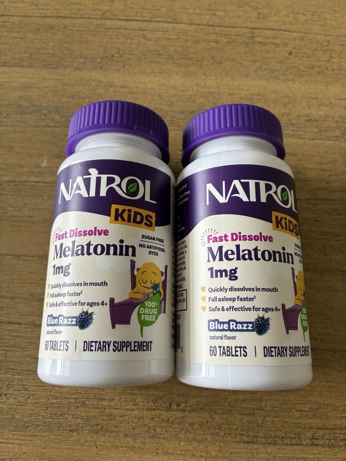 2 Natrol Fast Dissolve Melatonin 3 Mg Melatonin Supplements 60 Each Exp: 01-2028