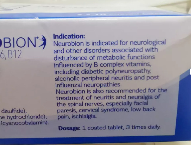 Neurobion B Complex Tablet Nerve Health B1 B6 B12 Supplement 1/2/4/6/8/10 Box