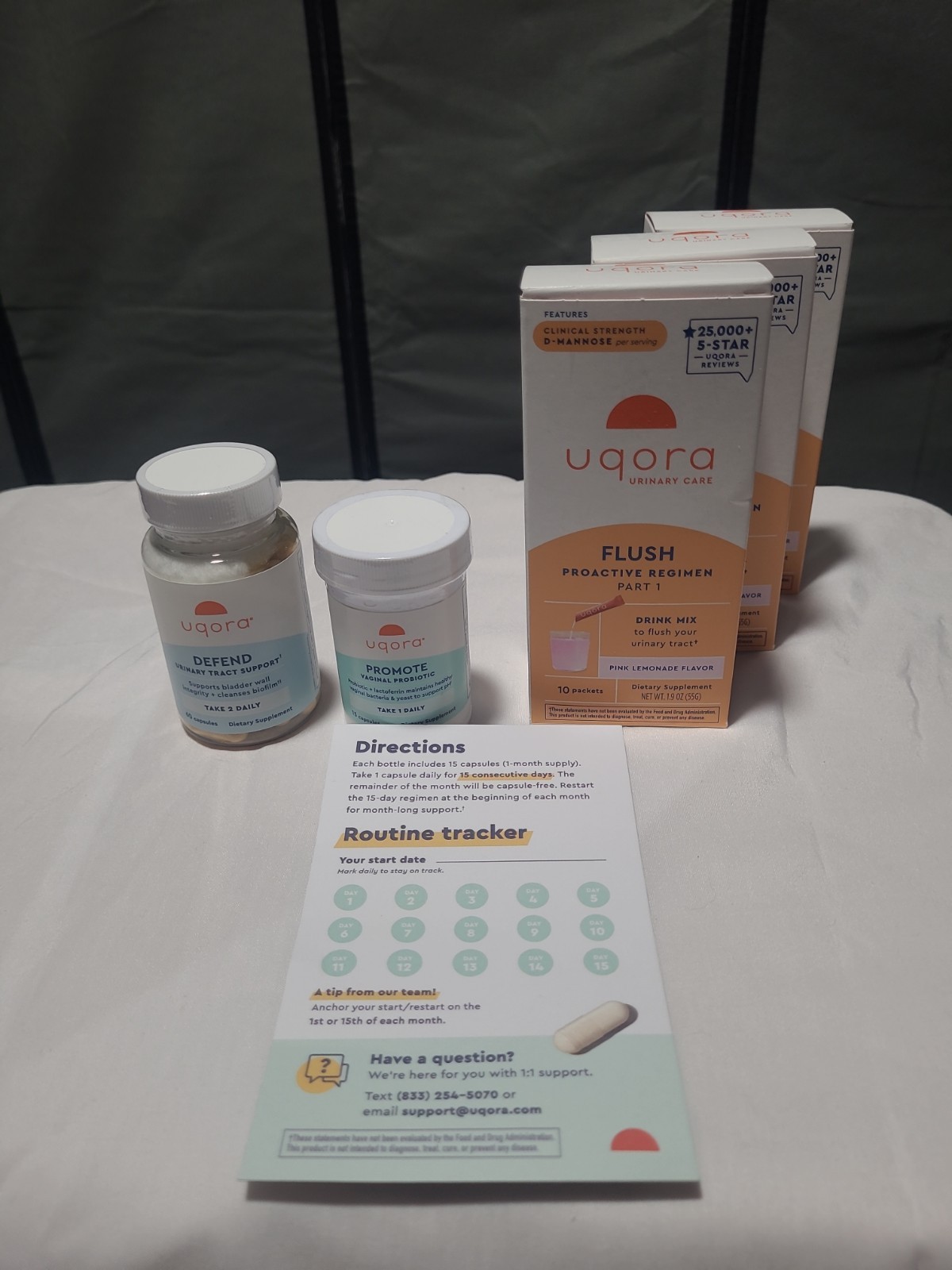 Uqora Complete Regimen- Urinary Tract Support Pink Lemonade Drink Mix Packets