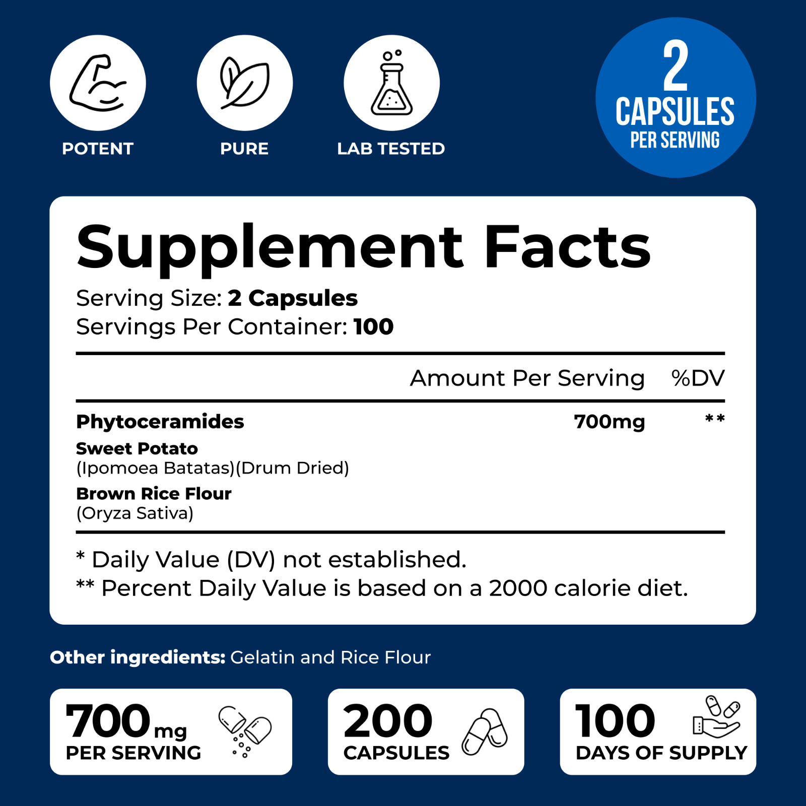 Phytoceramides 700mg – 200 Capsules – Best Value We Like Vitamins