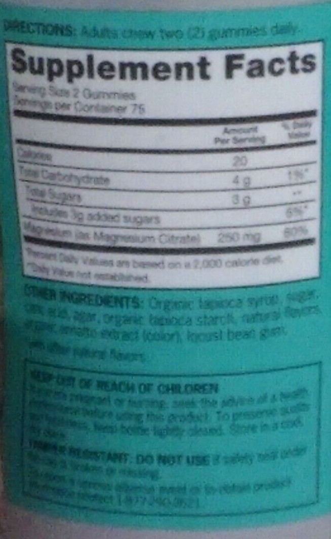 Qunol Extra Strength Magnesium Citrate High Absorption, 250 mg, 150 Ct., 05/2025