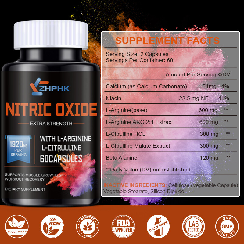 Nitric Oxide Booster Supplement for Blood Circulation and Flow,Endurance/Energy