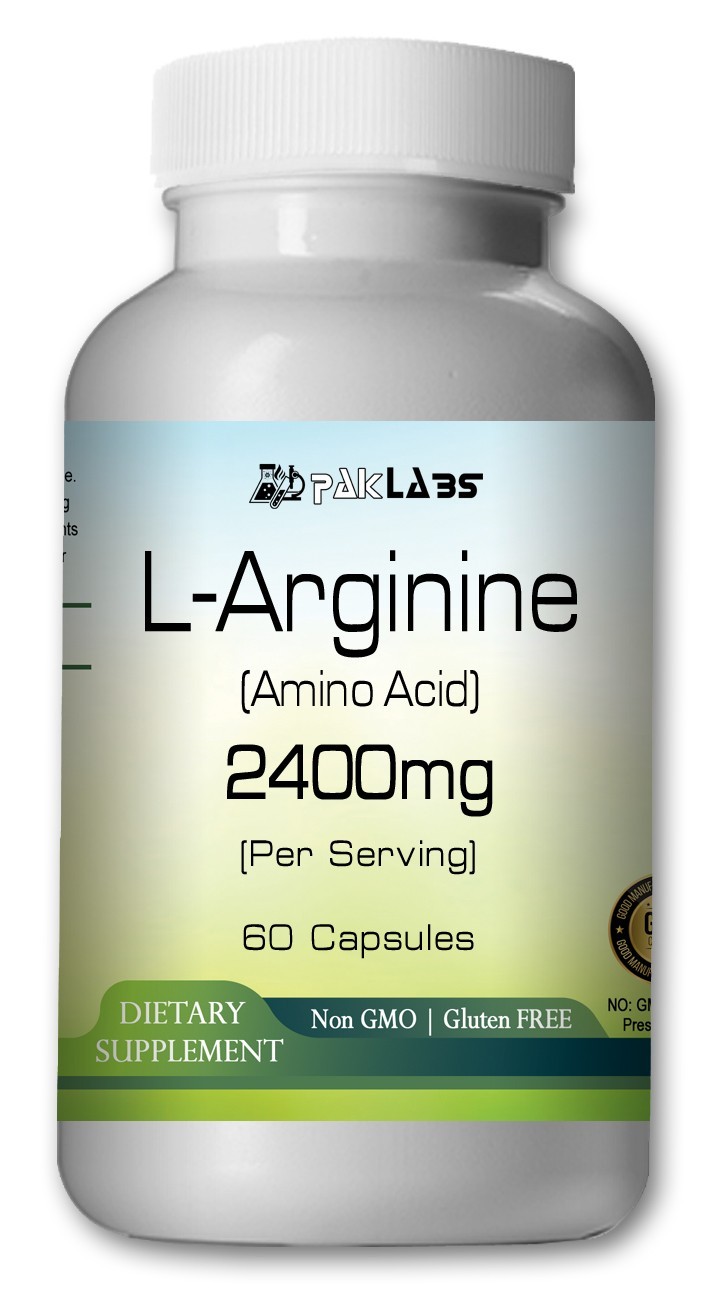 L-Arginine Nitric Oxide Booster Capsules 2400mg Per Serving – Super Potency