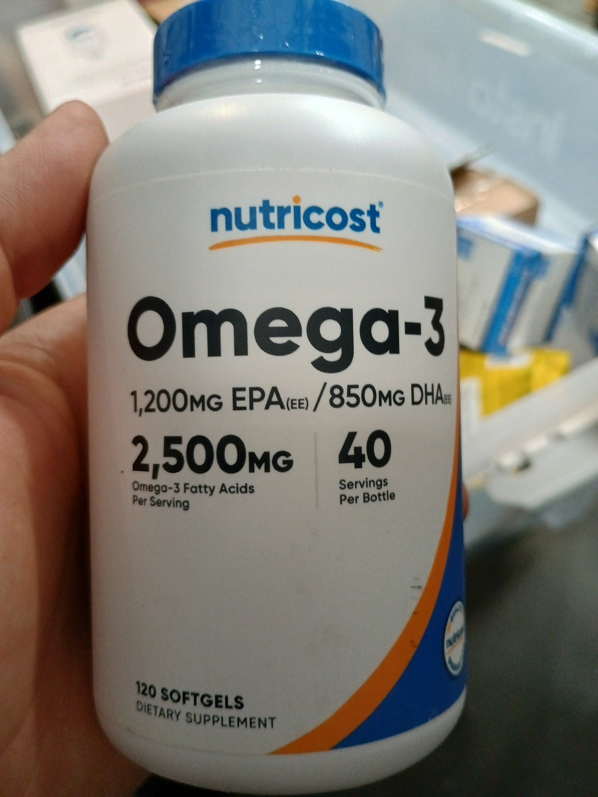 Nutricost Omega 3 Fish Oil – 2500MG, 120 Softgels (40 Serv) – 3x Strength