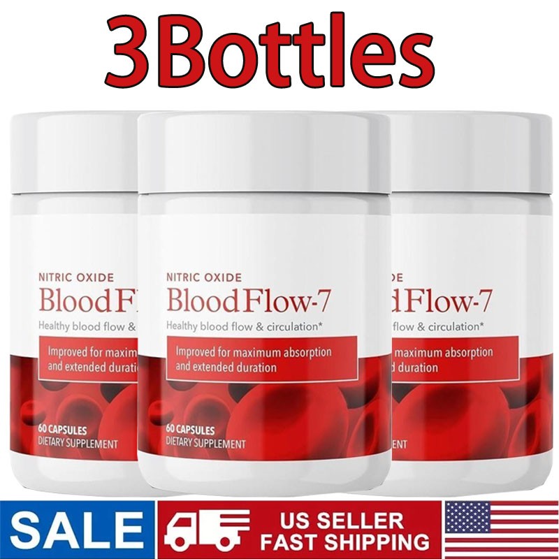 3PACK Bloodflow-7 Blood Circulation Supplement Nitric Oxide 60 capsules
