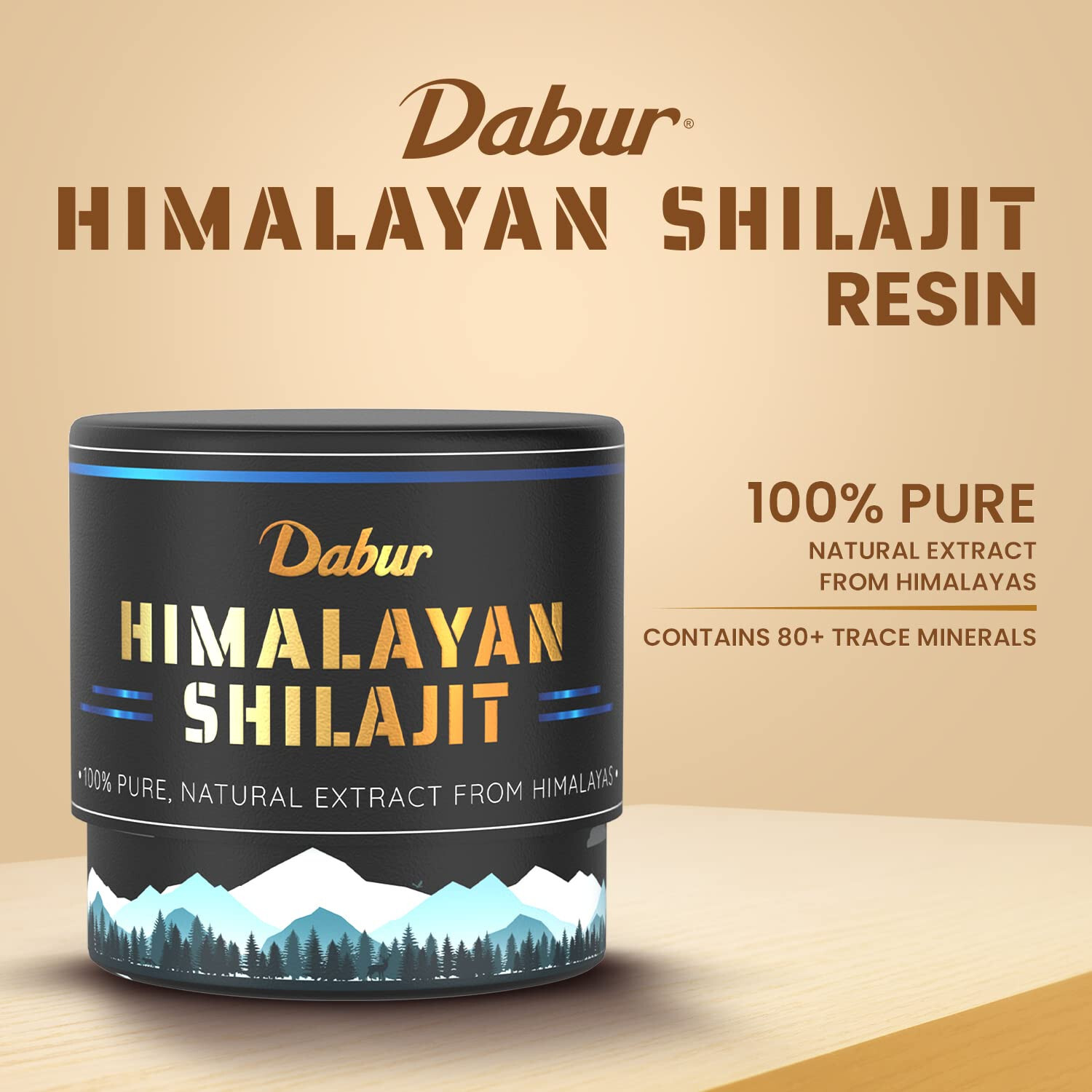 Dabur 100% Pure Himalayan Shila-jit Resin 15g II Boosts Stamina and Energy