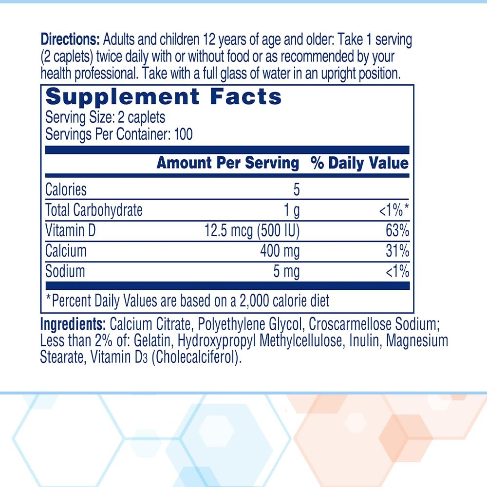 CITRACAL Calcium Citrate Vitamin D3 200 Count