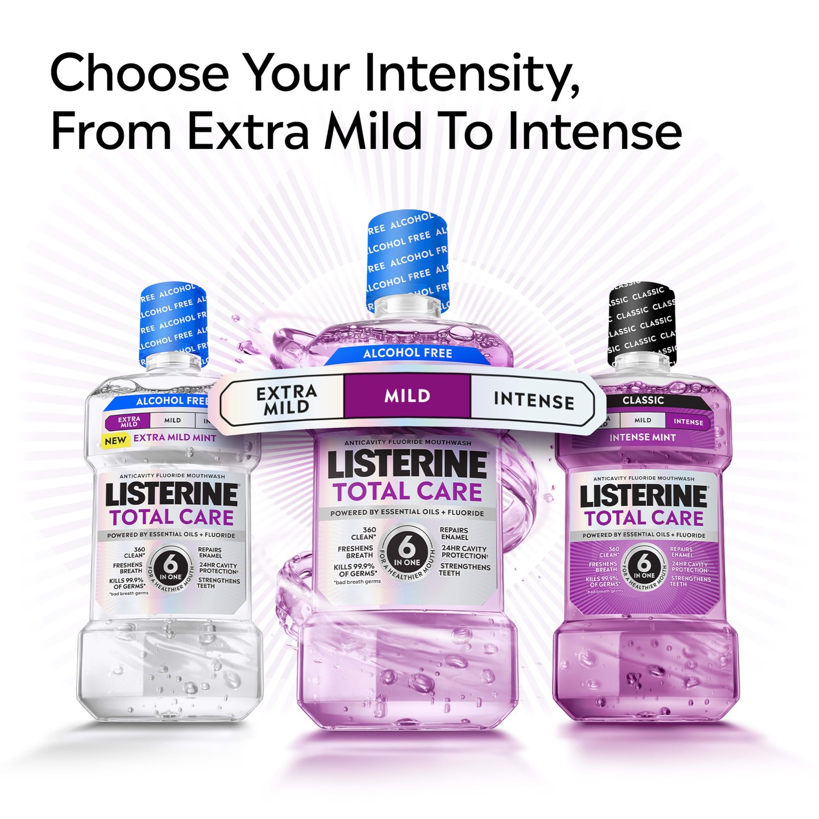 Listerine Total Care Alcohol-Free Anticavity 33.8 Fl Oz (Pack of 1), Purple